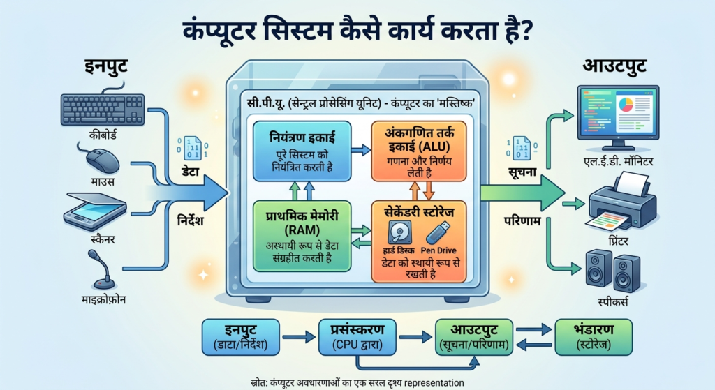 कंप्यूटर सिस्टम कैसे कार्य करता है? | Computer System Concept in Hindi