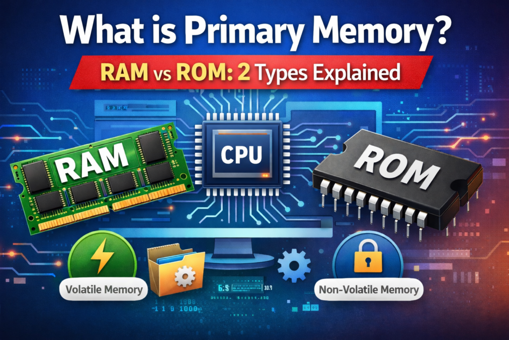 Personal Computer Rom Primary Memory क्या है? 2 Types (RAM और ROM) Explained हिंदी में