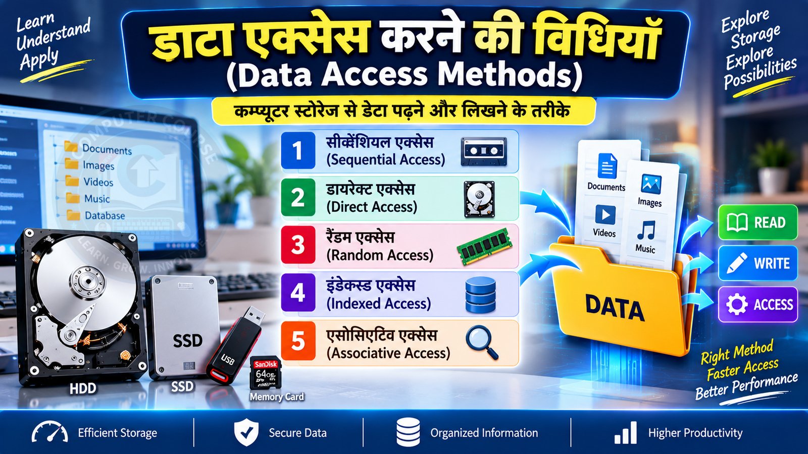 डाटा एक्सेस करने की विधियाँ (Data Access Methods)