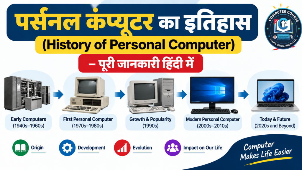 पर्सनल कंप्यूटर का इतिहास (History of Personal Computer) – पूरी जानकारी हिंदी में